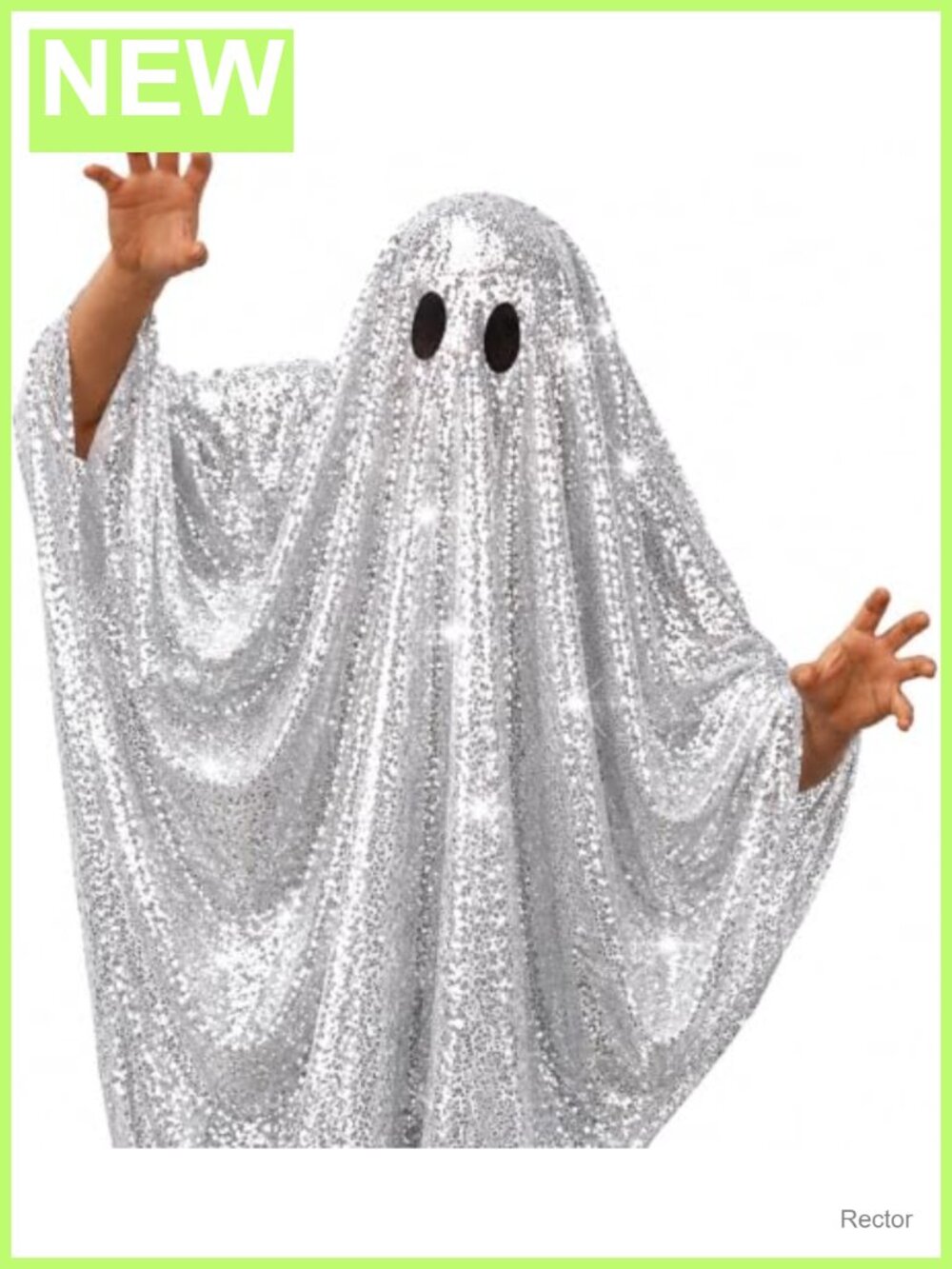 Sequin Disco Ghost Costume Cape, Halloween Party
